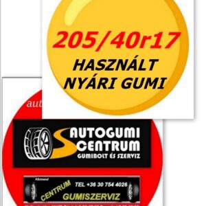 205/40r17 használt nyári gumi