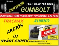 új akciós nyári gumik- kumho-tracmax-centrum gumiszerviz gumibolt és szerviz aautogumicentrum kormend nyári gumi