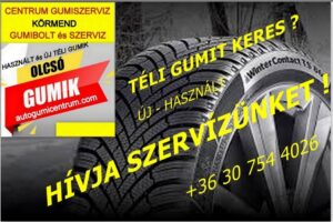 használt téli gumik Centrum gumiszerviz kft