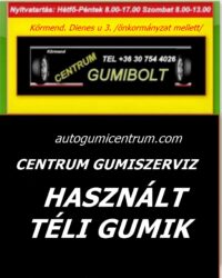 használt téli gumik Centrum gumiszerviz kft-gumibolt és szerviz-