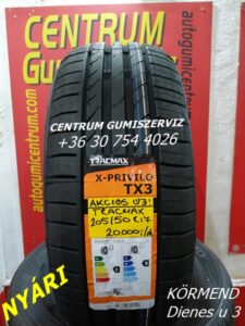 205 50R17 Tracmax akciós nyári
