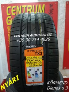 255 35r19 Tracmax nyári gumi
