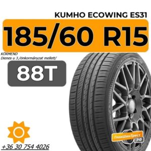 185 60 R15 88T XL Kumho EcoWing ES31 centrum gumiszerviz kft-gumibolt és szerviz-