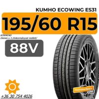 195 60 R15 88V Kumho EcoWing ES31 centrum gumiszerviz kft-