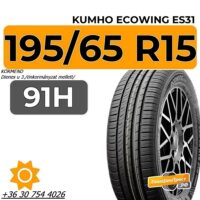 195 65 R15 91H XL Kumho Ecowing ES31 centrum gumiszerviz kft-