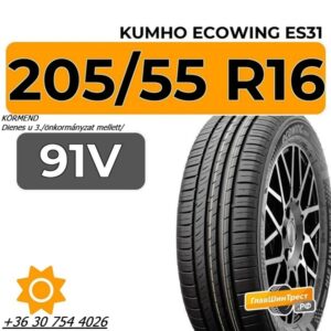 205 55 R16 91v XL Kumho Ecowing ES31 centrum gumiszerviz kft-gumibolt