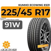 225 45 R17 91W Kumho Ecowing ES31 centrum gumiszerviz kft-gumibolt és szerviz-