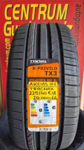 225 40R18 Tracmax akciós nyári gumi - Tracmax X-Privilo TX-3 225 40 ZR18 92Y (XL) - 225 40R18 akciós nyári gumi