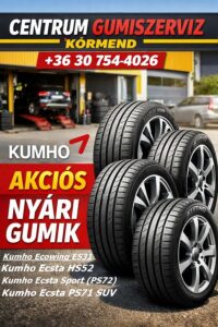 CENTRUM GUMISZERVIZ KÖRMEND- autogumicentrum- - gumibolt és szerviz - akcios új kumho gumi