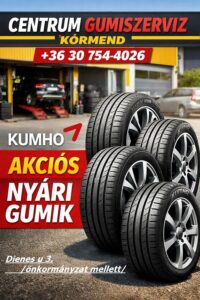 CENTRUM GUMISZERVIZ - gumibolt és szerviz- autogumicentrum - akcios új kumho gumik