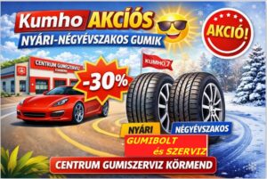 kumho Akciós nyári, négyévszakos gumik - Centrum gumiszerviz Körmend