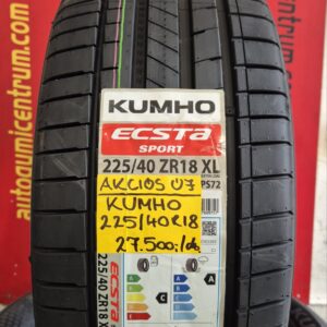 225 40R18 KUMHO PS72 nyári gumi - 225 40R18 KUMHO akcios új nyári gumi