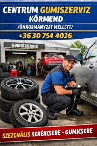 SZEZONÁLIS KERÉKCSERE - GUMICSERE - Centrum gumiszerviz Körmend ŐNKORMÁNYZAT MELLETT