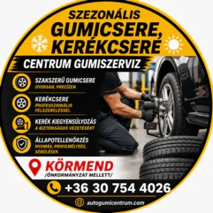 Szezonális gumicsere, kerékcsere. centrum gumiszerviz. körmend. őnkormányzat mellett.+36 30 754 4026. autogumicentrum - gumibolt és szerviz