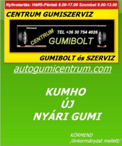215/55R17 KUMHO nyári gumi- kumho-uj-nyari-gumi-centrum-gumiszerviz-autogumicentrum-gumibolt-es-szerviz-kormend-