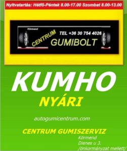  KUMHO nyári gumi