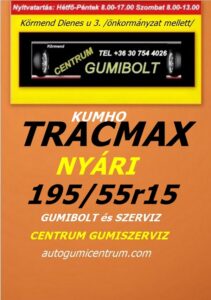 195 55r15 tracmax-uj-nyari-gumi-gumibolt-es-szerviz-centrum-gumiszerviz-kormend-nyari-gumi