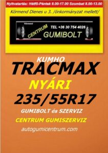 235 55R17 tracmax-uj-nyari-gumi-gumibolt-es-szerviz-centrum-gumiszerviz-kormend-nyari-gumi