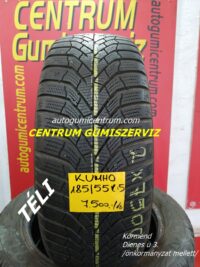 185/55r15 használt téli gumi Kumho 2db