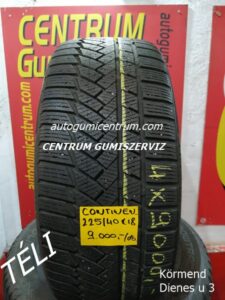 225/40r18 használt téli gumi Continental-centrum gumiszerviz kft gumibolt es szerviz