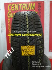 225/55r16 használt téli gumi Dunlop 2db