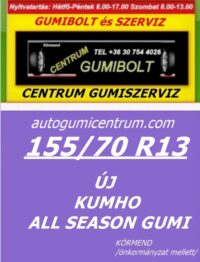 155 70 R13 kumho-all-seasn-gumi-centrum-gumiszerviz-autogumicentrum-gumibolt-es-szerviz-kormend-kumho-negyevszakos-gumi