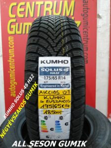 175-65R14-HA32-SOLUS-4S-XL-uj-KUMHO-centrun-gumiszerviz-kormend-negyevszakos-gumik-all-season-gumik-solus-4s-h32-kumho
