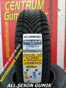 175-65R14-kumho solus 4s ha32 - 175-65R14 négyévszakos
