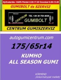 175 65r14 kumho all seasn gumi- centrum gumiszerviz-autogumicentrum-gumibolt és szerviz-kormend-kumho négyévszakos gumik