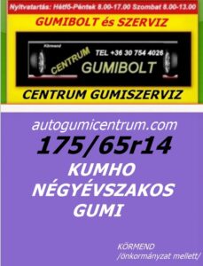 175 65r14 kumho négyévszakos gumi- centrum gumiszerviz-autogumicentrum-gumibolt és szerviz-kormend-all season