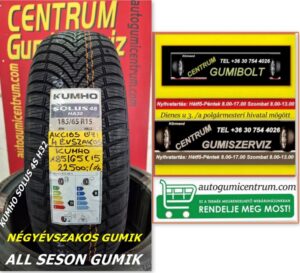 185 65r15 kumho négyévszakos gumi - all season gumik-185 65r15 négyévszakos gumi - all season gumik-