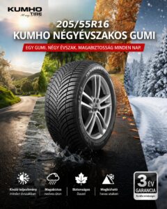 205 55R16 új nyári gumi Kumho - 205 55R16 KUMHO HS52 új nyári gumi - Kumho ECSTA HS52 205 55 R16- all season kumho