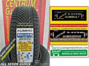 205 55r16 kumho négyévszakos gumi - all season gumik-