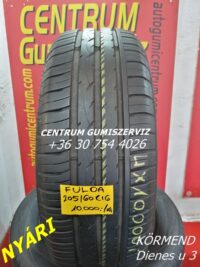 205/60r16 használt nyári gumi Fulda 4db