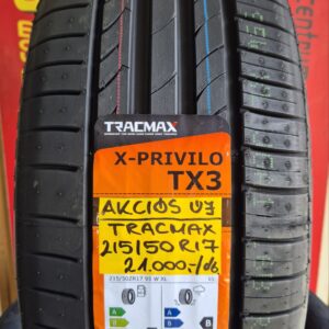 215 50R17 Tracmax akciós nyári gumi - Tracmax X Privilo TX3 215 50 R17 95W nyári gumi.