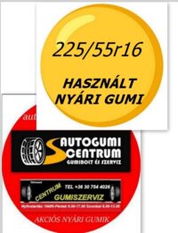 225/55r16 használt nyári gumi