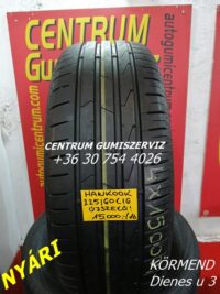 225/60r16 használt nyári gumi Hankook 4db