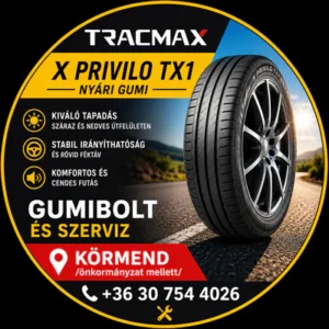 Tracmax X Privilo TX1 nyári gumi. Körmend - gumibolt és szerviz.