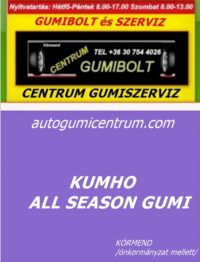 kumho all season gumi- centrum gumiszerviz-autogumicentrum-gumibolt és szerviz-kormend-kumho négyévszakos gumik