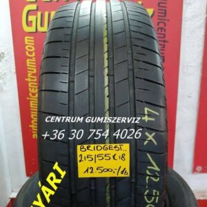 215/55r18 használt nyári gumi Bridgestone 4db