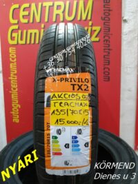 135/70 R15 Tracmax nyári gumi 2DB