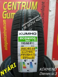 195-60R15-kumho ecowing es 31-nyari-gumi-autogumicentrum-kormend - gumibolt és szerviz