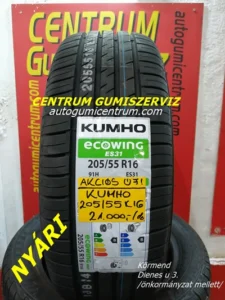 205-55r16-kumho ecowing es 31-nyari-gumi-autogumicentrum-kormend - gumibolt és szerviz