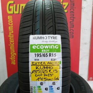 195/65R15 KUMHO nyári gumi. DOT 2023"