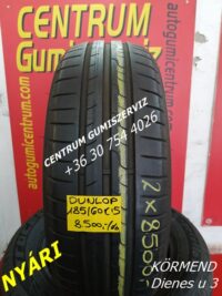 185/60r15 hasznalt nyari gumi Dunlop 2db