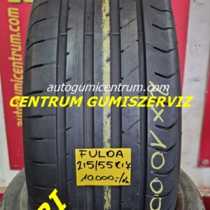 215/55r17 használt nyári gumi Fulda 2db