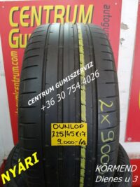 225/45r17 hasznalt nyari gumi Dunlop 2db