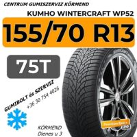 155 70 R13 Kumho WINTERCRAFT WP52 75T kumho - új téli gumik gumibolt és szerviz