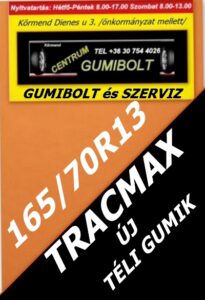165 70R13 -tracmax új téli gumik-új téligumik-téli gumi