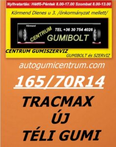 165 70R14-tracmax-uj-teli-gumi-autogumicentrum-centrum-gumiszerviz-kormend-gumibolt es szerviz